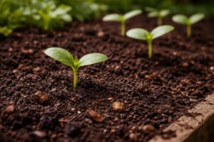 home gardening planting season seedlings growing in soil